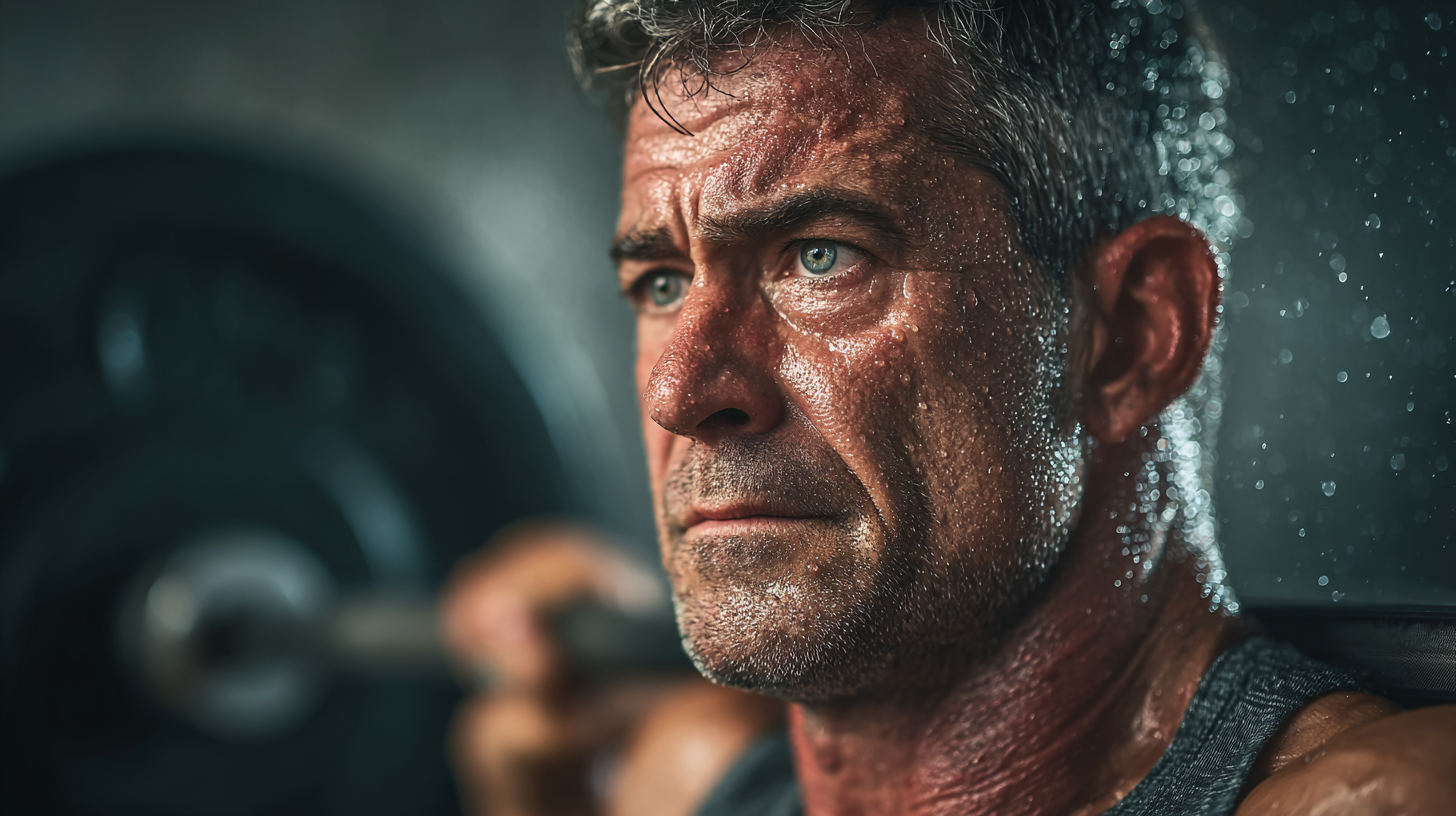 Bărbat practicând tehnici de respirație